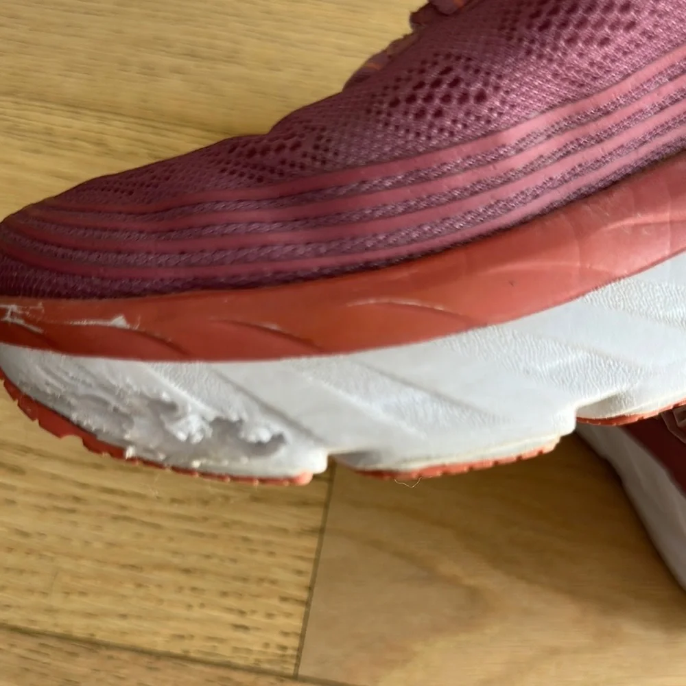 Hoka Pinkish-Mauve/Orange Sneakers Modern Athletic Design - Picture 6 of 7